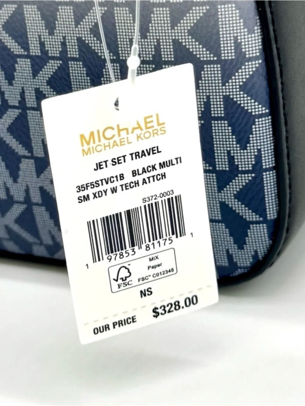 Michael Kors Jet Set Logo Crossbody Bag w Case for Apple AirPods Pro Black Multi